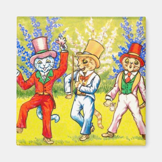 Tanzkatzen Magnet (Vorne)