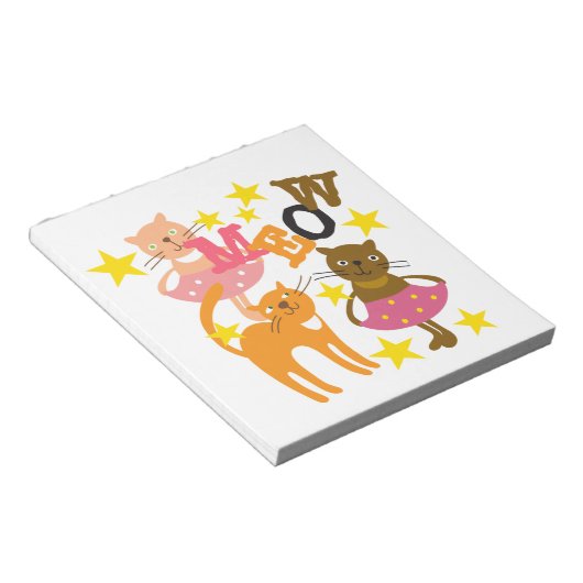 Tanzkatzen Notizblock (angewinkelt)