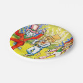 Tanzkatzen Pappteller (Schrägansicht)