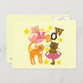Tanzkatzen Postkarte (Vorne/Hinten)