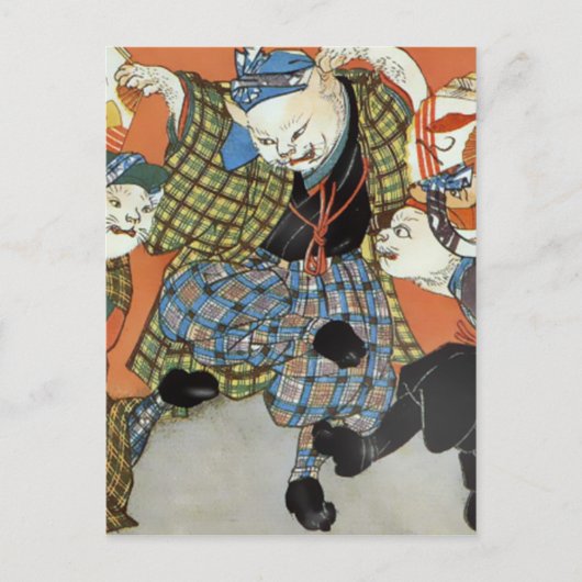 Tanzkatzen Postkarte (Vorderseite)