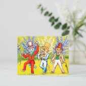 Tanzkatzen Postkarte (Stehend Vorderseite)