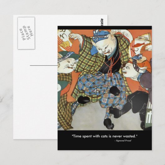Tanzkatzen Postkarte (Vorne/Hinten)