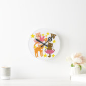 Tanzkatzen Runde Wanduhr (Zuhause)