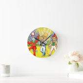 Tanzkatzen Runde Wanduhr (Zuhause)