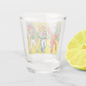 Tanzkatzen Schnapsglas (Rückseite)