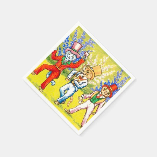 Tanzkatzen Serviette (Ecke)