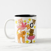 Tanzkatzen Zweifarbige Tasse (Links)