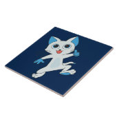 Tanzkatzenplatte Keramik Fliese (Seite)