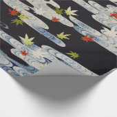 TANZKIMONO, WASSER, FALLENDE BLÄTTER GESCHENKPAPIER (Ecke)