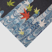 TANZKIMONO, WASSER, FALLENDE BLÄTTER SEIDENPAPIER (Detail)