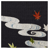 TANZKIMONO, WASSER, FALLENDE BLÄTTER STOFF (Nahaufnahme)