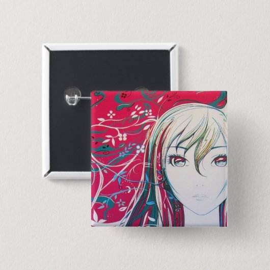 Tanzkirschblüte-Baum Button (Vorne & Hinten)