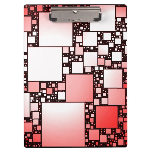 Tanzklammer Rot und Weiß Platz Klemmbrett (Vorderseite)