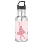 Tanzklasse Essential Pink Ballerina Edelstahlflasche (Vorderseite)