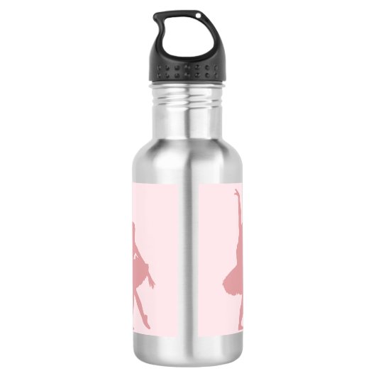 Tanzklasse Essential Pink Ballerina Edelstahlflasche (Rückseite)