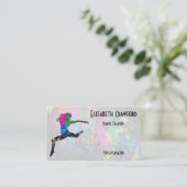 Tanzklasse-oder Lehrer-bunte Visitenkarte (Stehend Vorderseite)