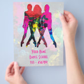 Tanzklasse oder Lehrer Farbiger Flyer (Hand)