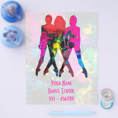 Tanzklasse oder Lehrer Farbiger Flyer (Einzeln)