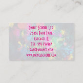 Tanzklasse oder Teacher - farbenfrohe Visitenkarte (Rückseite)