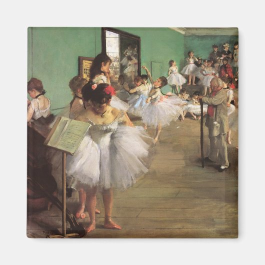 Tanzklasse von Degas, Vintage Impressionismus Ball Magnet (Vorne)