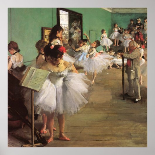 Tanzklasse von Degas, Vintage-Impressionismus-Ball Poster (Vorne)