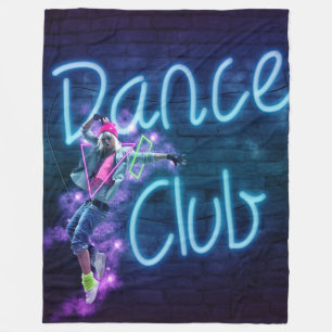 Tanzklub Neon Graffiti Wand mit Fleece Blanken