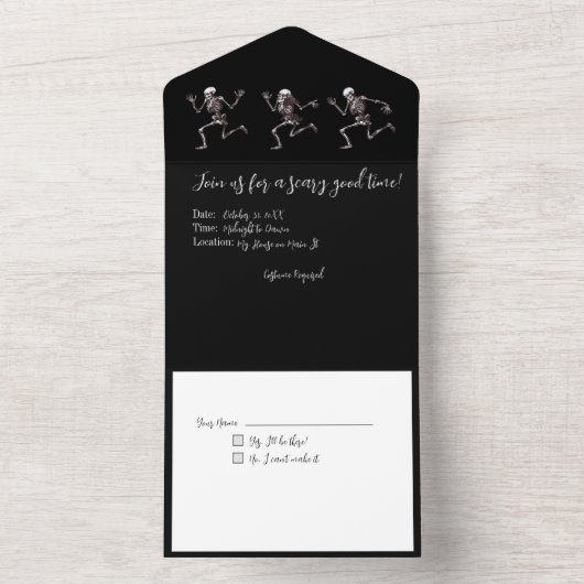 Tanzknochen All In One Einladung (Innen Boden)