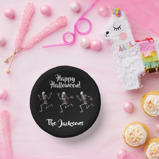 Tanzknochen Pappteller (Party)