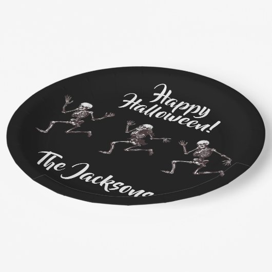 Tanzknochen Pappteller (Schrägansicht)