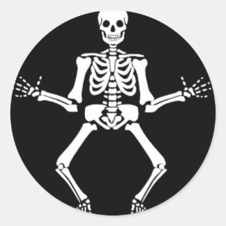 Tanzknochen-Sticker Runder Aufkleber