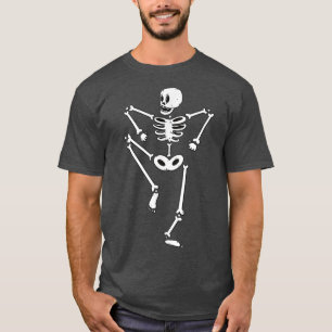 Tanzknochen tanzen Skelett Alte Schule Cartoon T-Shirt
