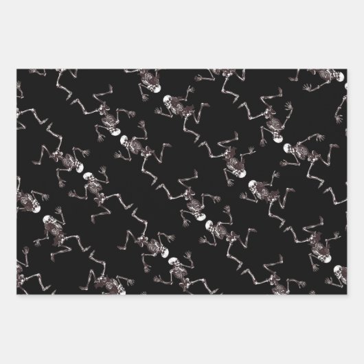 Tanzknochen Wrapping Paper Flat Sheet Set 3 Geschenkpapier Set (Vorderseite 3)