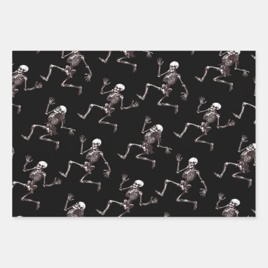 Tanzknochen Wrapping Paper Flat Sheet Set 3 Geschenkpapier Set (Vorderseite 2)