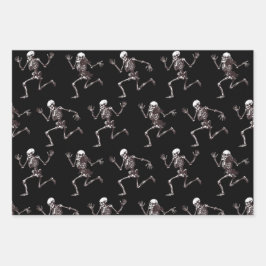 Tanzknochen Wrapping Paper Flat Sheet Set 3 Geschenkpapier Set