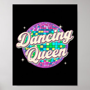 Tanzkönigin-Shirt Vintage-Tanz 70er Kinder Mädchen Poster