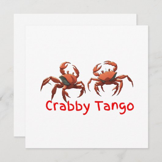 Tanzkrabbe Feiertagskarte (Vorne/Hinten)