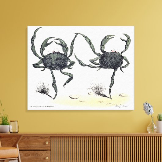 Tanzkrabben auf Tuch Leinwanddruck (Insitu (Wohnzimmer))