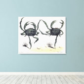 Tanzkrabben auf Tuch Leinwanddruck (Insitu (Holzboden))
