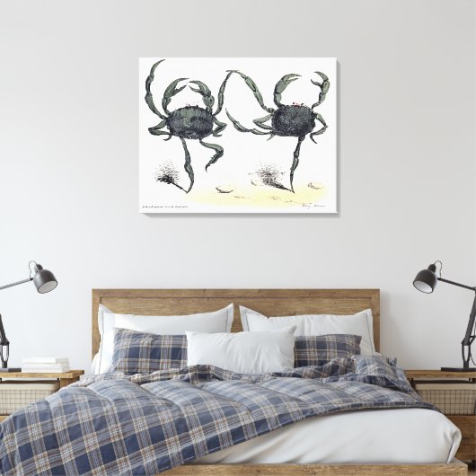 Tanzkrabben auf Tuch Leinwanddruck (Insitu (Schlafzimmer))