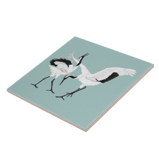 Tanzkrane Keramik Tile Fliese (Seite)