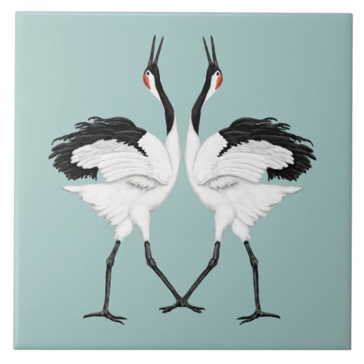 Tanzkrane Tile Fliese (Vorderseite)