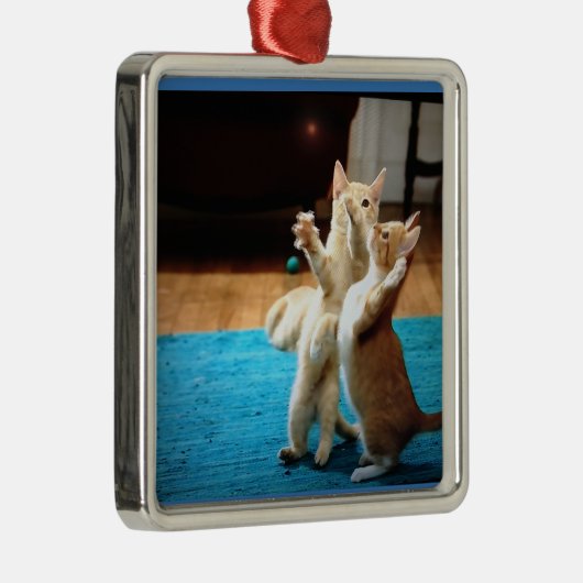 "TANZKÜCHE"-CHRISTMAS-ORNAMENS SILBERNES ORNAMENT (Rechts)