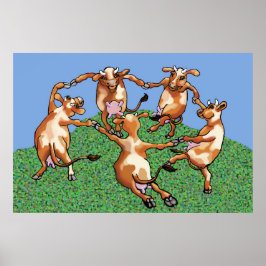 Tanzkühe von Mootisse Poster