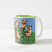 Tanzkühe von Mootisse Zweifarbige Tasse (VorderseiteRechts)