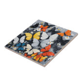 Tanzkunst, farbenfrohe Schmetterlingsakrylenkunst, Fliese (Seite)