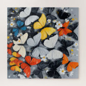 Tanzkunst, farbenfrohe Schmetterlingsakrylenkunst, Puzzle (Horizontal)