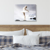 Tanzkunst, Schwarz und Weiß, Ballett, Freiheit Leinwanddruck (Insitu (Schlafzimmer))