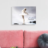 Tanzkunst, Schwarz und Weiß, Ballett, Freiheit Leinwanddruck (Insitu (Wohnzimmer))
