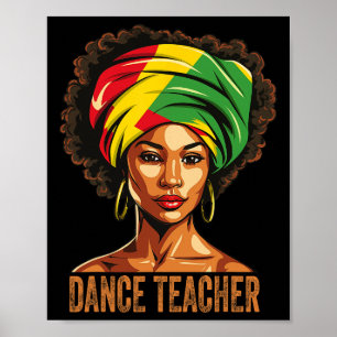 Tanzlehrer Afro American Black History Poster
